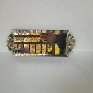 Pier 1 Imports Rhinestone Mirrored Dresser Trinket Tray
